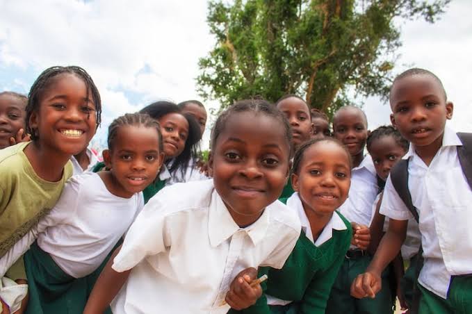 Learners at a Zimbabwean school